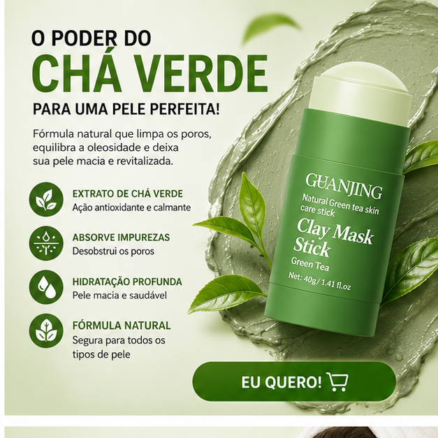 Cribelle Máscara Facial de Chá Verde