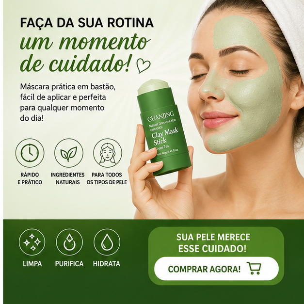 Cribelle Máscara Facial de Chá Verde