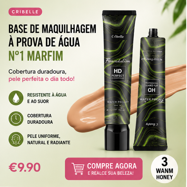 Cribelle Base de Maquilhagem à Prova de Água Nº1 Marfim