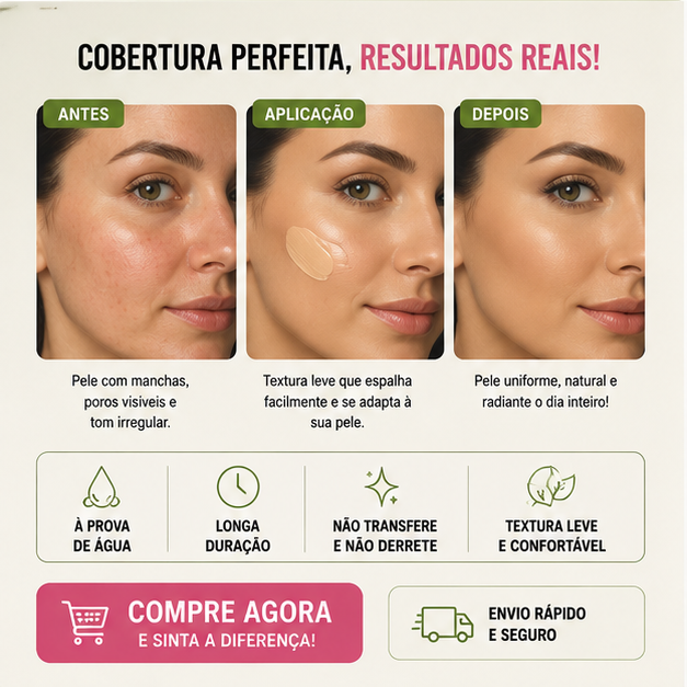 Cribelle Base de Maquilhagem à Prova de Água Nº1 Marfim