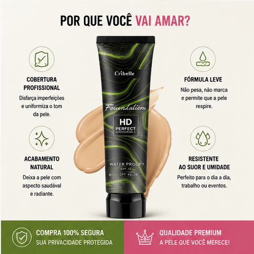 Cribelle Base de Maquilhagem à Prova de Água Nº1 Marfim