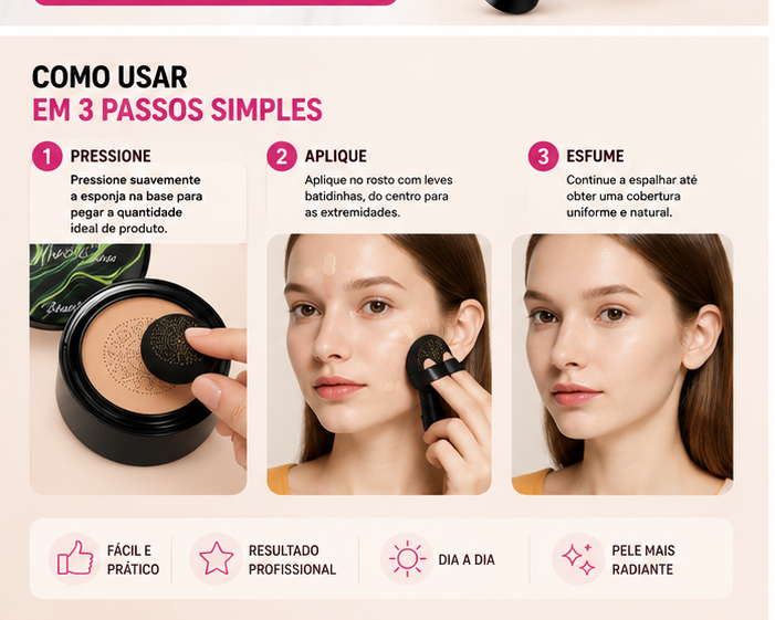 Cribelle Base de Maquilhagem com Esponja Nº1 Marfim