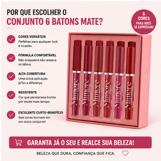 Cribelle Conjunto 6 Batons Mate