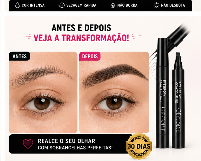Cribelle Caneta para Sobrancelhas Preta