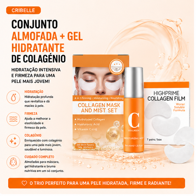 Cribelle Conjunto Almofada + Gel Hidratante de Colagénio