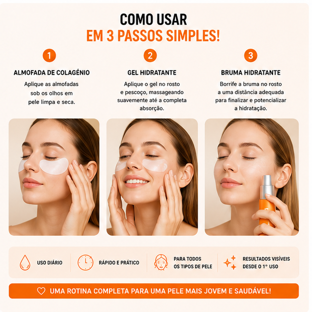 Cribelle Conjunto Almofada + Gel Hidratante de Colagénio