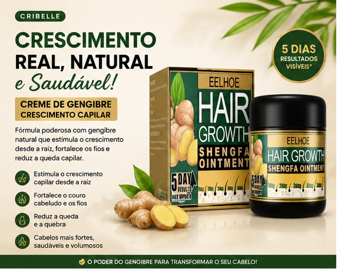 Cribelle Creme de Gengibre Crescimento Capilar
