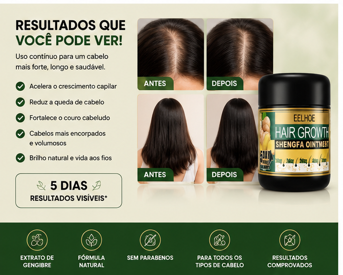 Cribelle Creme de Gengibre Crescimento Capilar