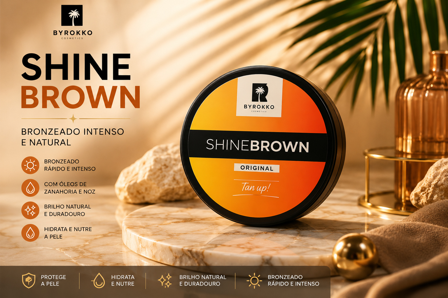 Cribelle Bronzeador Corporal Shine Brown 100g