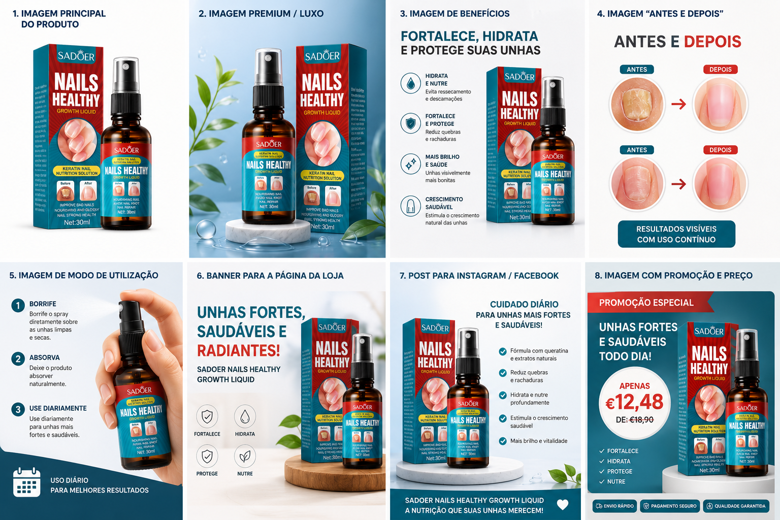 Cribelle Spray Nutritivo de Queratina para Unhas
