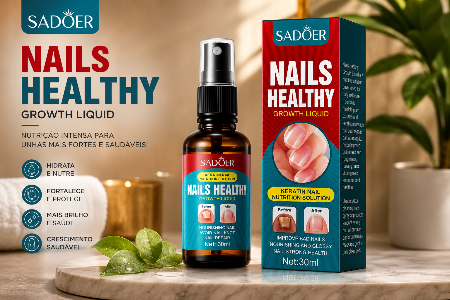 Cribelle Spray Nutritivo de Queratina para Unhas