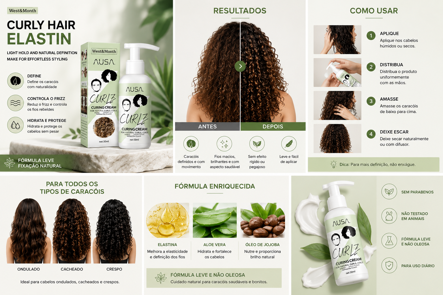 Cribelle Gel Modelador para Cabelo Encaracolado