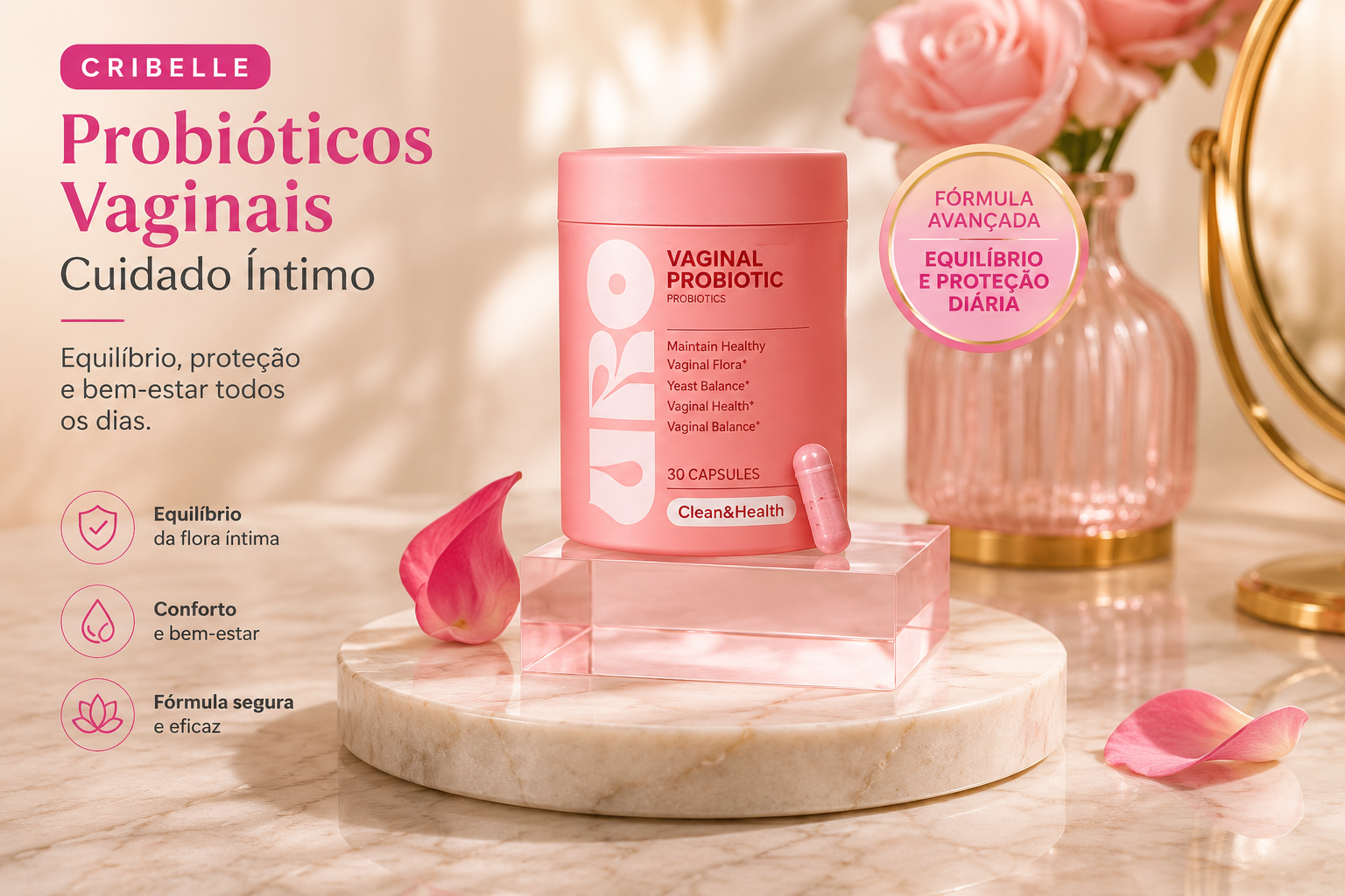 Cribelle Probióticos Vaginais Cuidado Íntimo