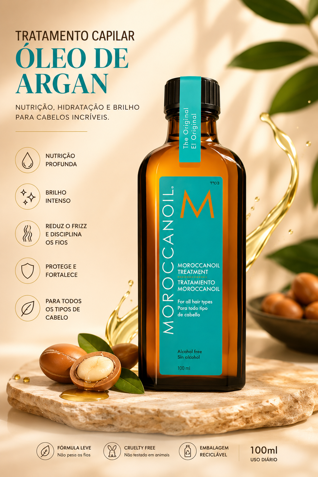 Cribelle Tratamento Capilar com Óleo de Argan 100ml