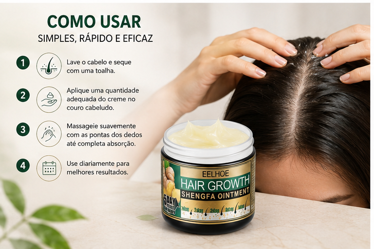 Cribelle Creme de Gengibre Crescimento Capilar