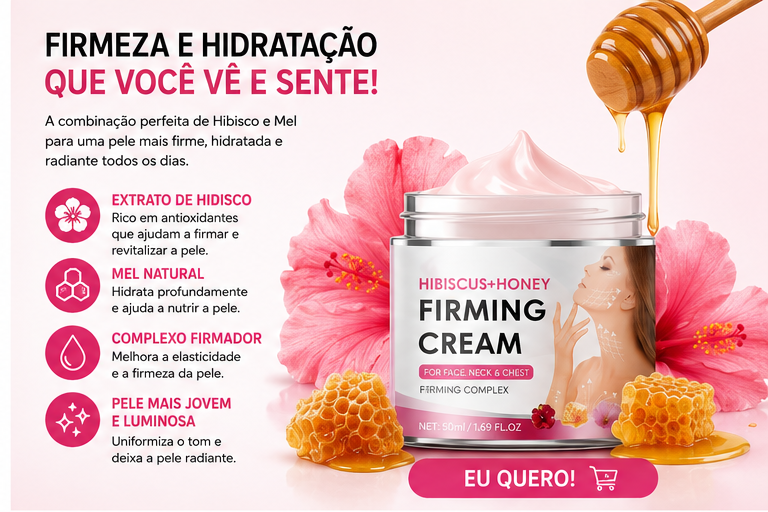 Cribelle Creme Facial de Hibisco e Mel 50ml