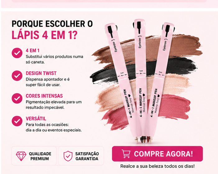 Cribelle Lápis de Maquilhagem 4 em 1 Multifuncional