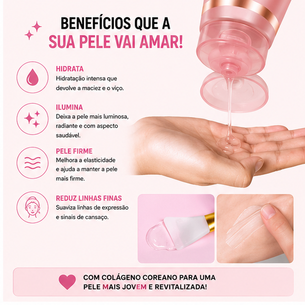 Cribelle Conjunto Máscara Colágeno + Pincel