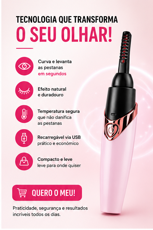 Cribelle Modelador de Pestanas Elétrico Recarregável