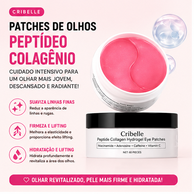 Cribelle Patches de Olhos Peptídeo Colagénio