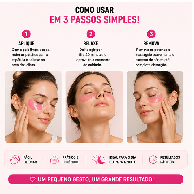 Cribelle Patches de Olhos Peptídeo Colagénio