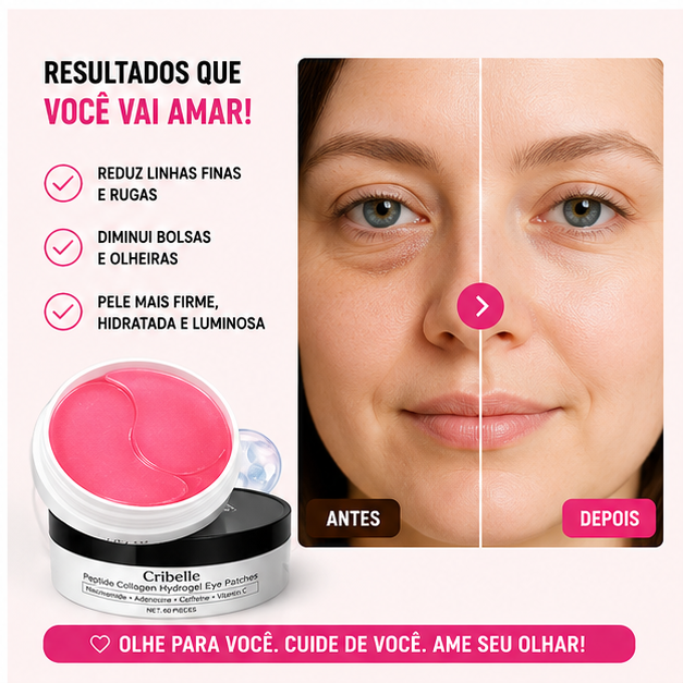 Cribelle Patches de Olhos Peptídeo Colagénio
