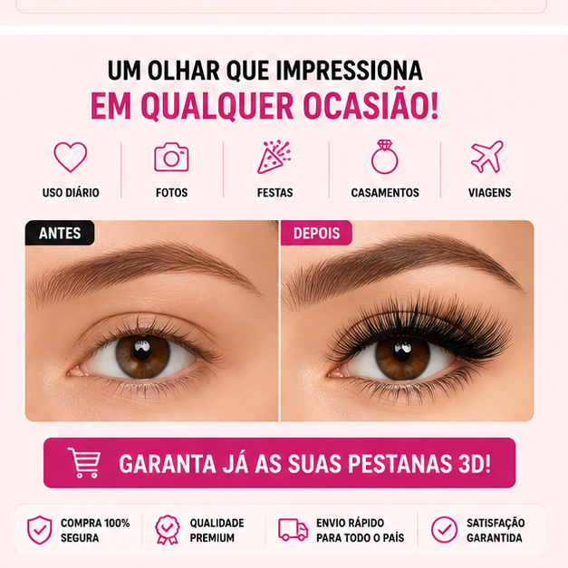 Cribelle Pestanas Postiças 3D