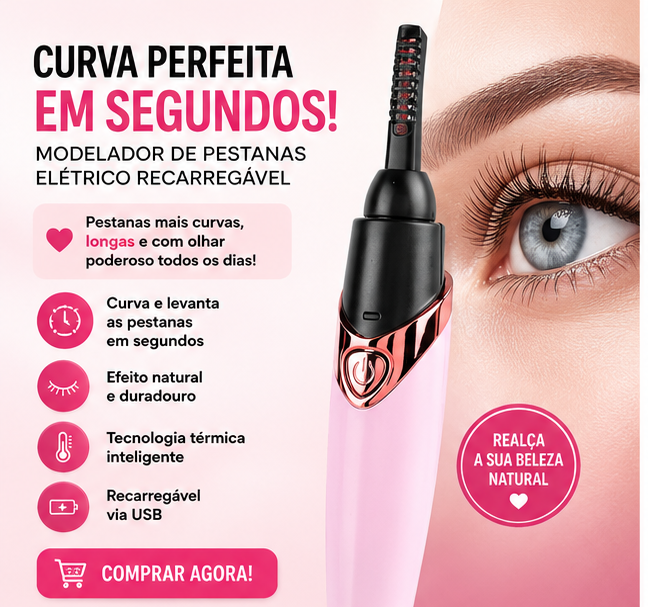 Cribelle Modelador de Pestanas Elétrico Recarregável