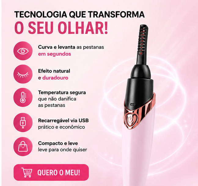 Cribelle Modelador de Pestanas Elétrico Recarregável