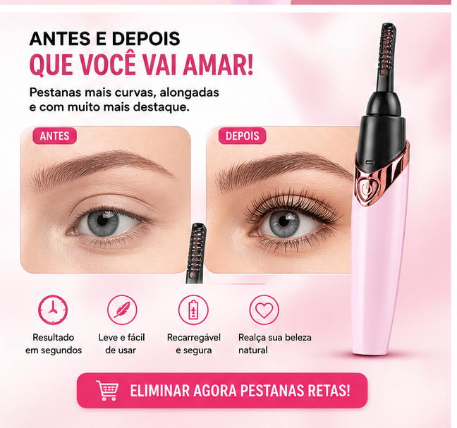 Cribelle Modelador de Pestanas Elétrico Recarregável