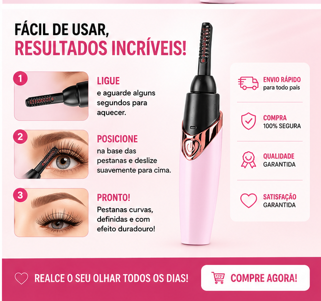 Cribelle Modelador de Pestanas Elétrico Recarregável