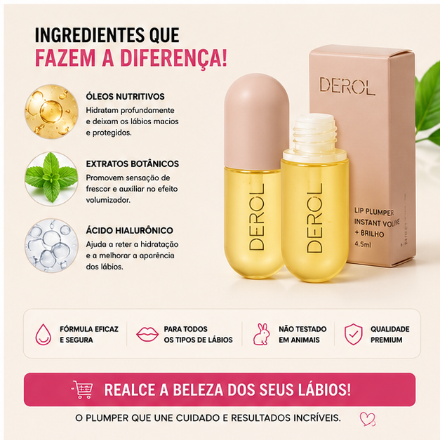 Cribelle Plumper Labial Aumento Instantâneo + Brilho