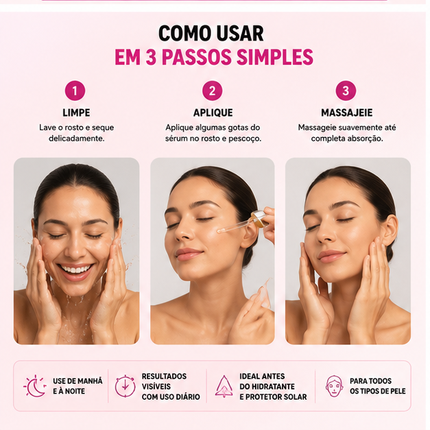 Cribelle Sérum Facial 5 em 1 Vitamina C e Ácido Hialurónico