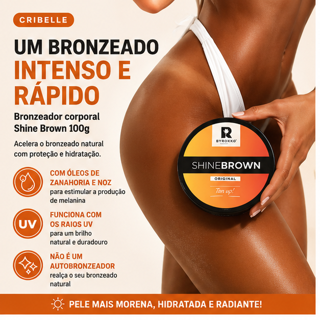 Cribelle Bronzeador Corporal Shine Brown 100g