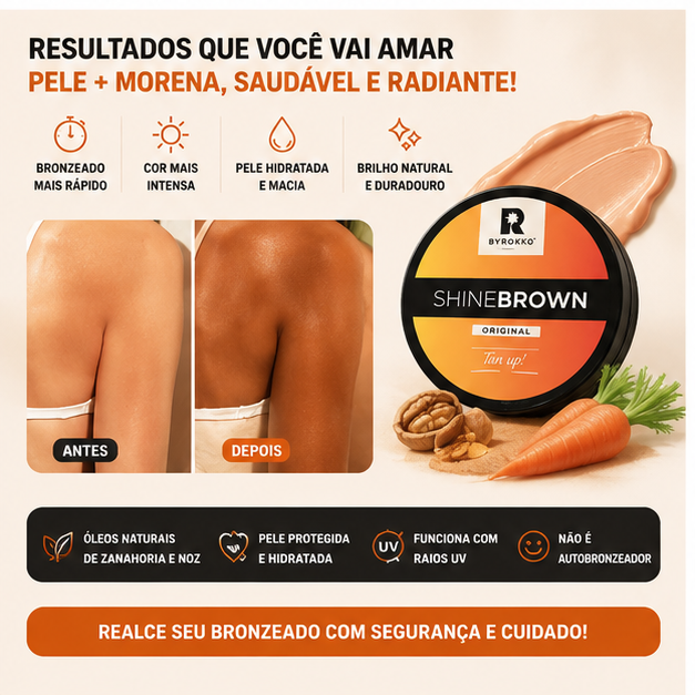 Cribelle Bronzeador Corporal Shine Brown 100g