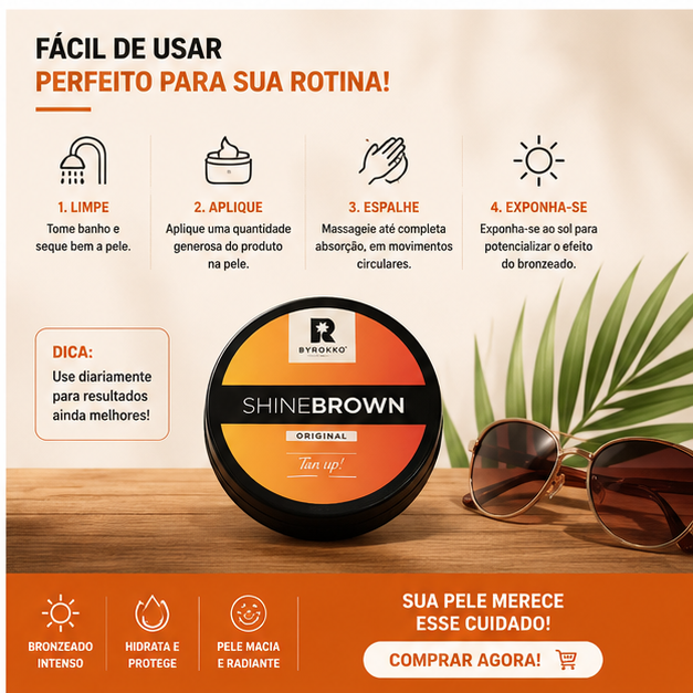 Cribelle Bronzeador Corporal Shine Brown 100g