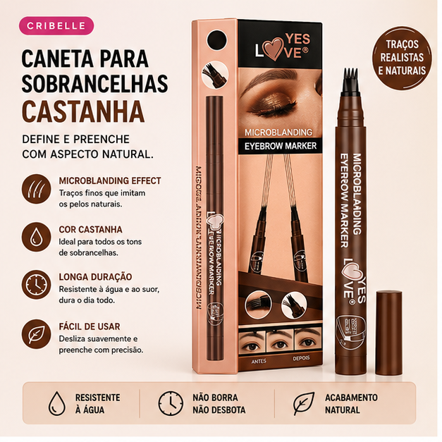 Cribelle Lápis de Sobrancelhas Castanho Claro