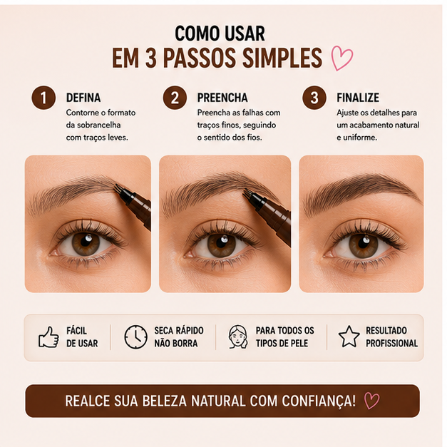 Cribelle Caneta para Sobrancelhas Castanha